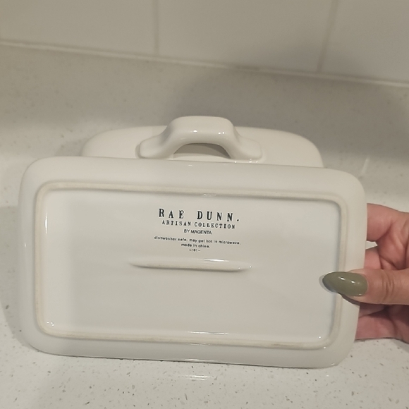 Rae Dunn White 'Thankful' Butter Dish - Picture 3 of 3